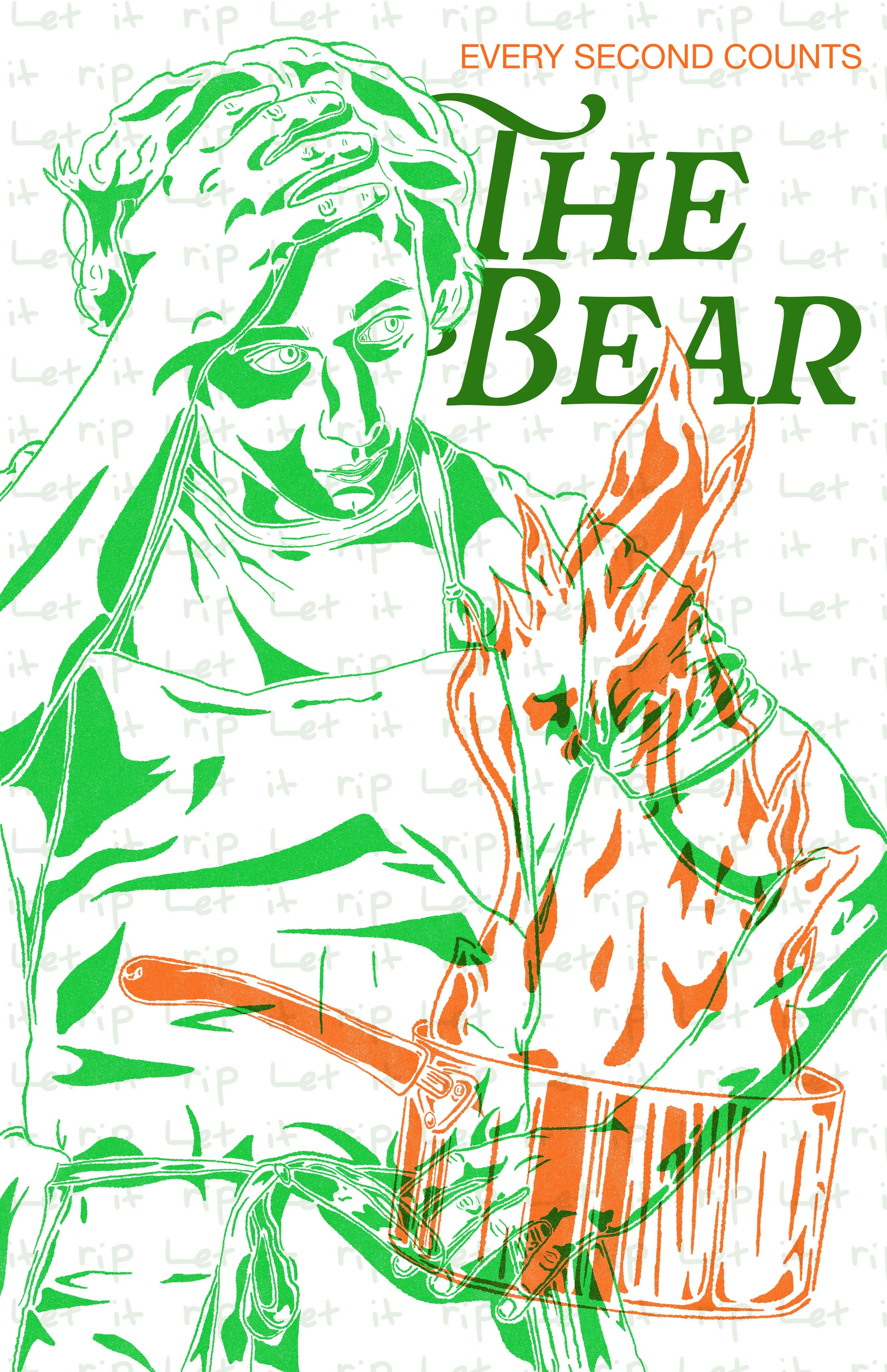 A poster design/illustration for the TV show The Bear. 11” x 17” Digital Illustration, Personal Project. Year: 2025