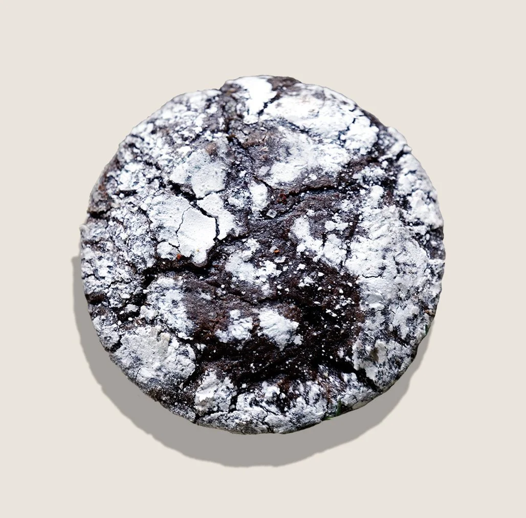 "OFFICE HUSBAND" OAXACAN DARK CHOCOLATE CRACK COOKIES - DECADENT, DARK, NUANCED, PERFECTLY SWEET - 1 DOZEN