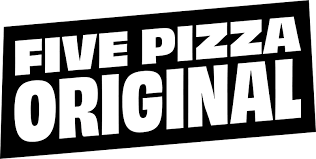 Logo de Five Pizza Original avec texte blanc sur fond noir