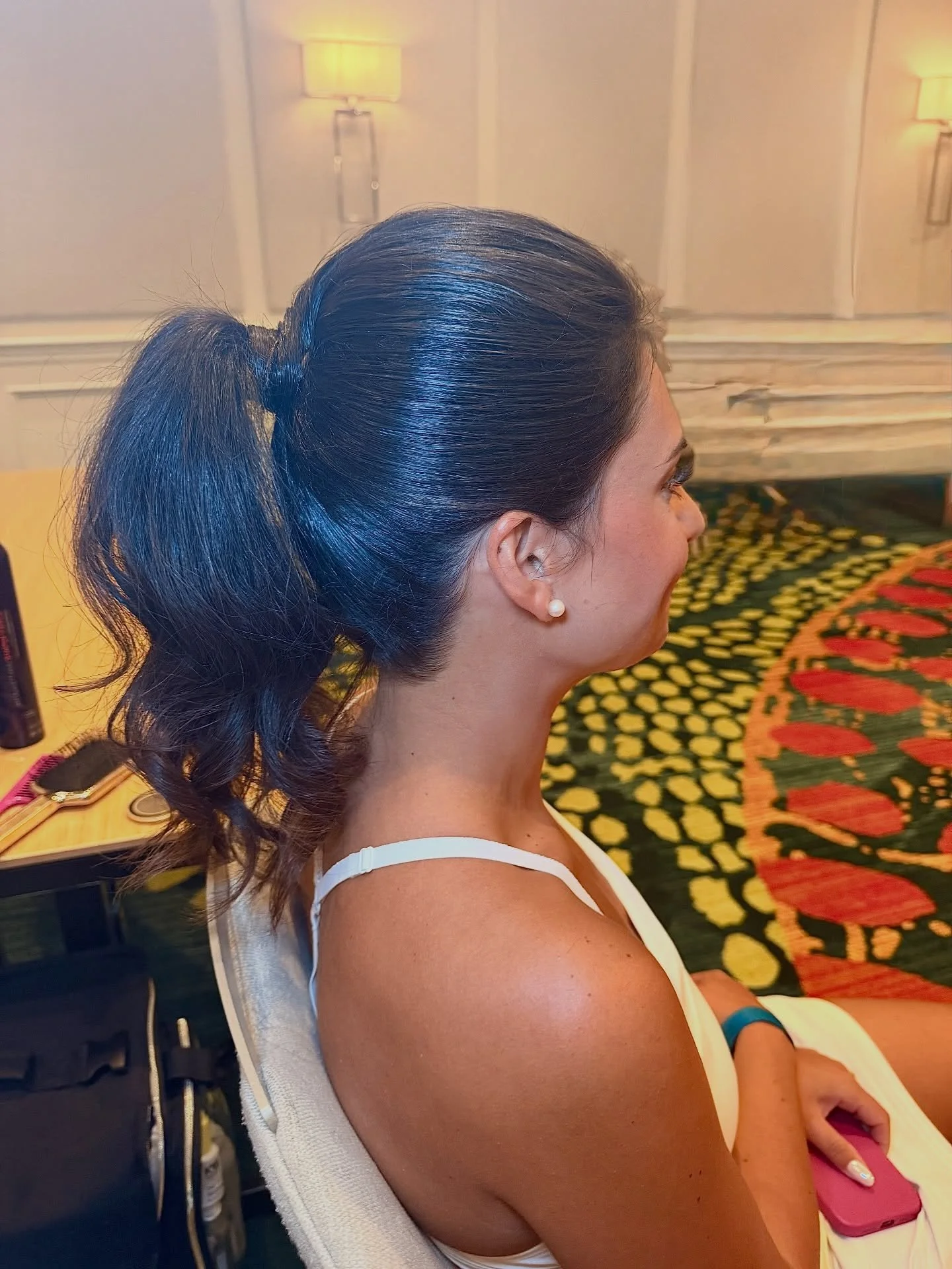 Party hair for the lovely bride to be! 
Wishing her the best on her special day 🫶🏾

I love a simple but fun pony 😍

✨✨✨Link in Bio✨✨✨

#BridalHair #Glam #Wedding #destination #Destinationwedding