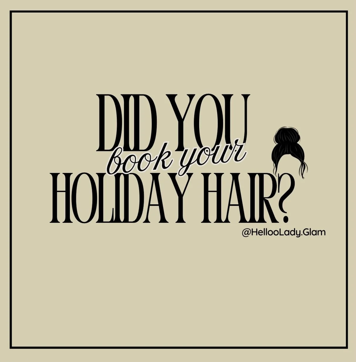 With the last few weeks of the year wrapping up, don&rsquo;t for wait! 

BOOK YOUR HOLIDAY APPOINTMENTS!🤍