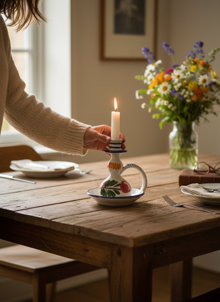 Підсвічник з квітами