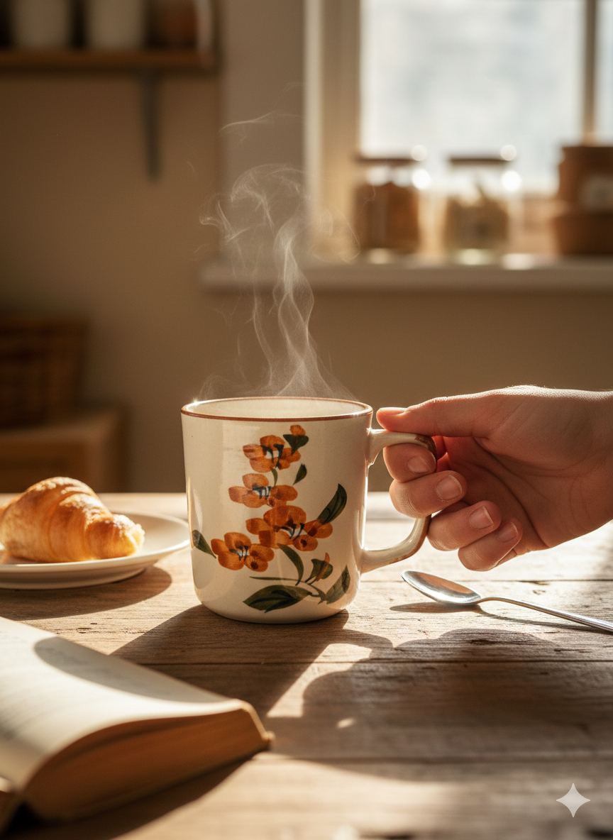 Чашка Шоколадні квіти