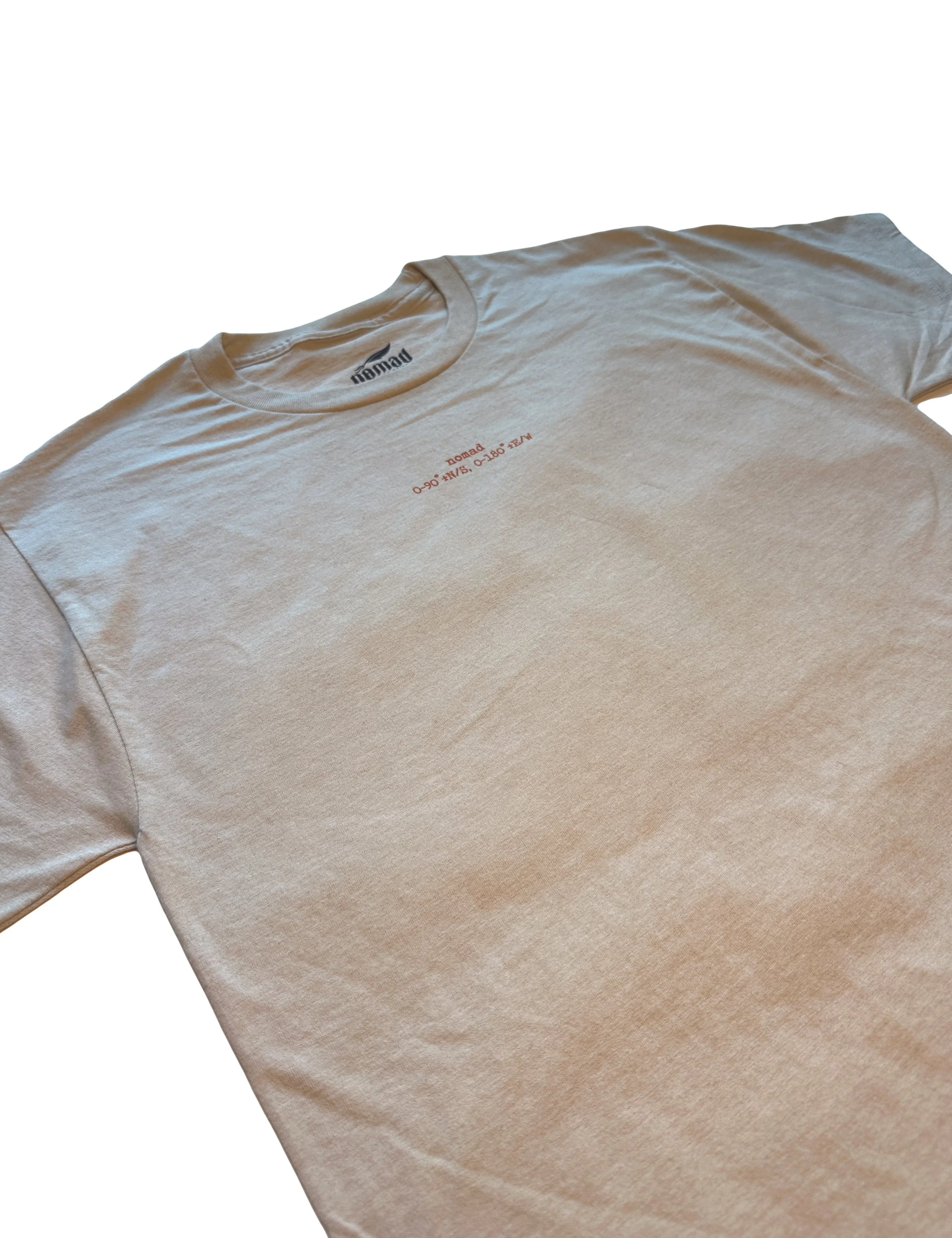 Run Wild Roam Free tan Unisex T - front artwork detail - Nomad Running Tribe