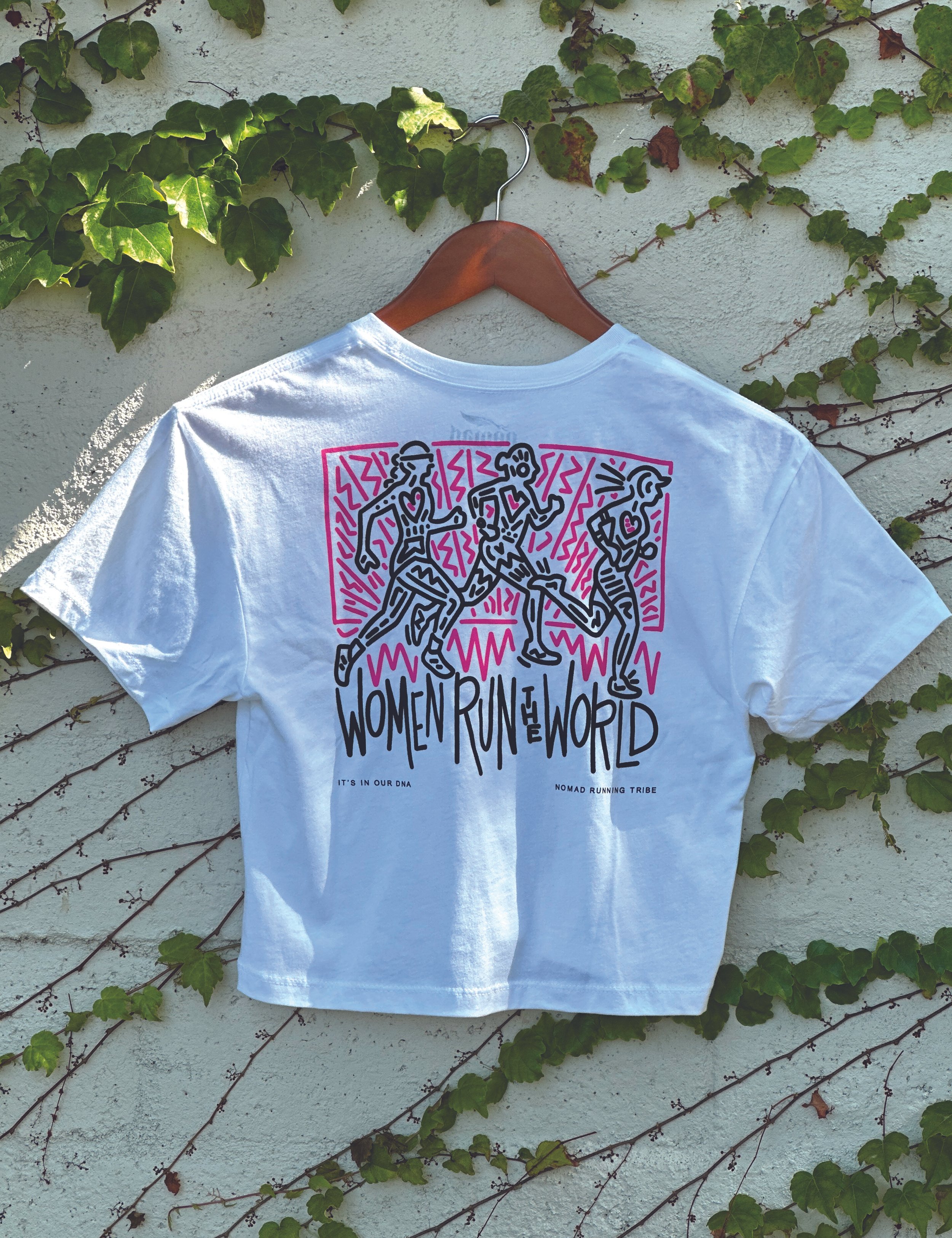 Women Run the World Cropped T - back of shirt displayed - Nomad Running Tribe