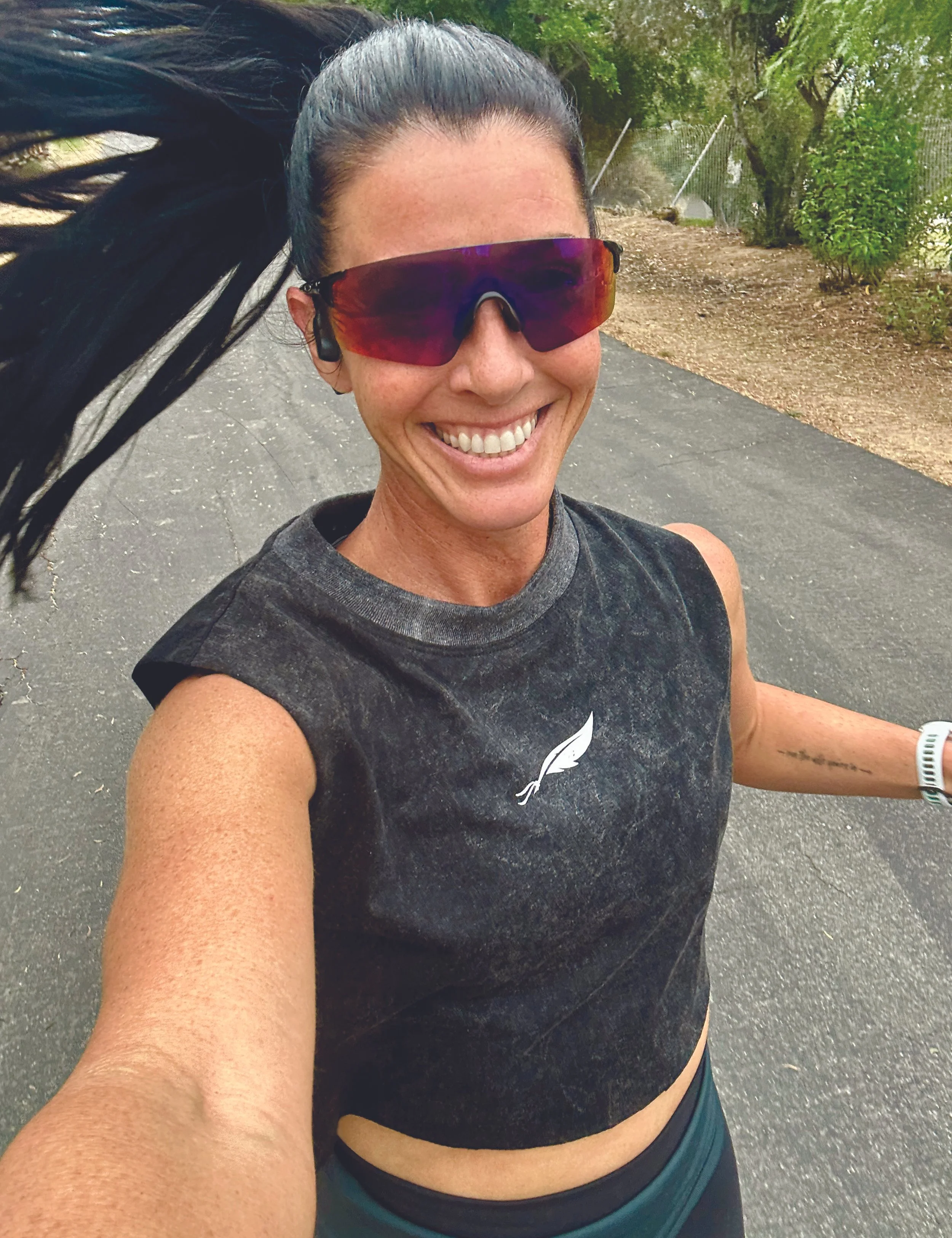 Women's Anyone Anytime Gym Cut Off Tee