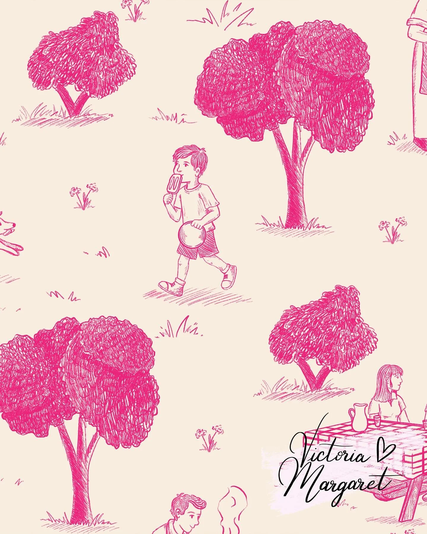 My Toile pattern for the next spoonflower challenge! I have never drawn anything toile before, so it was definitely a challenge for me. 

#art #digitalart #surfacepattern #surfacedesign #surfacepatterndesign #seamlesspattern #seamlessdesign #seamless