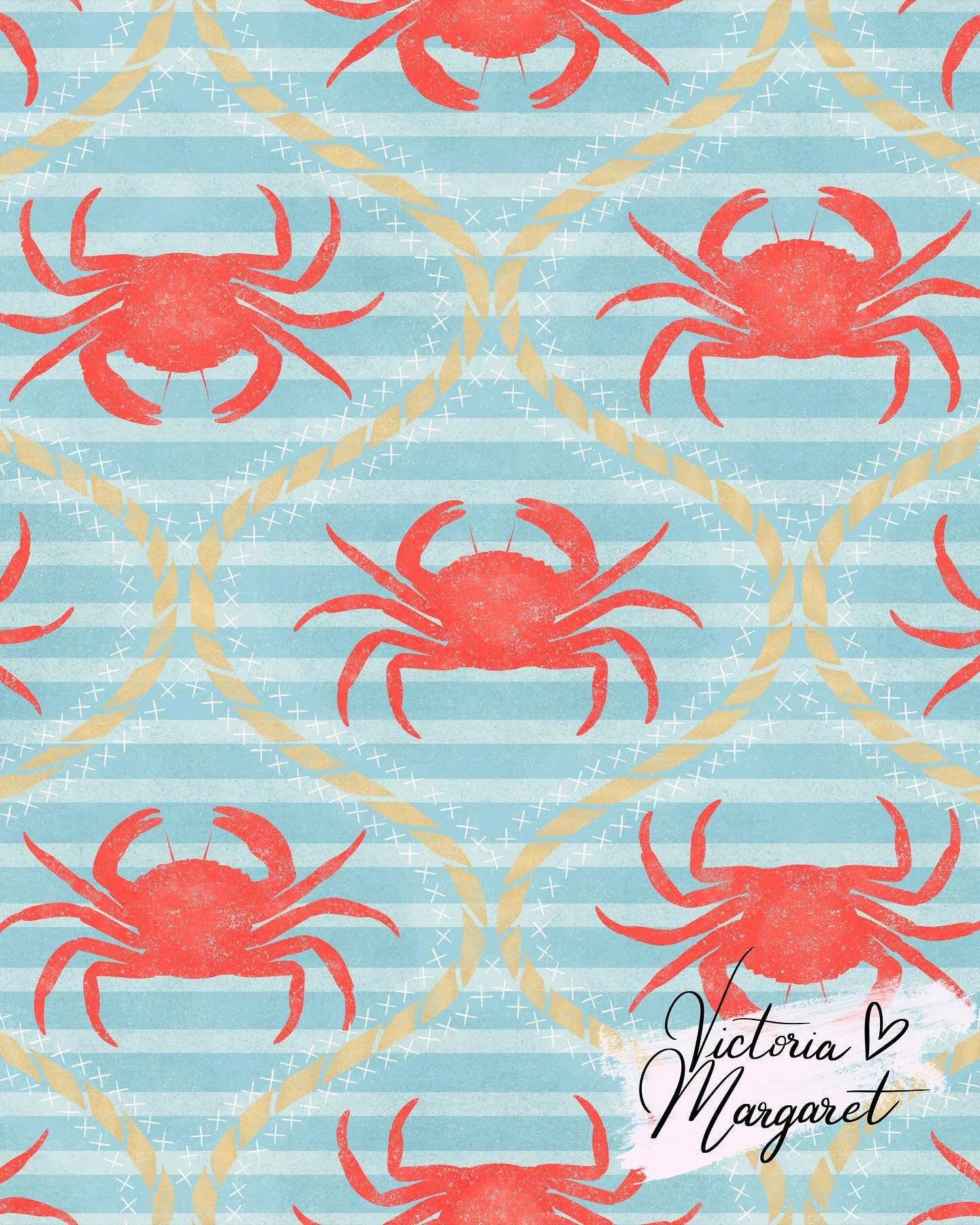 Another old spoonflower competition entry! 

This was for the crustacean core challenge. Perfect for summer beachy vibes!!

#art #artist #digitalart #surfacepattern #surfacedesign #surfacepatterndesign #seamlesspattern #seamlessdesign #seamlesspatter
