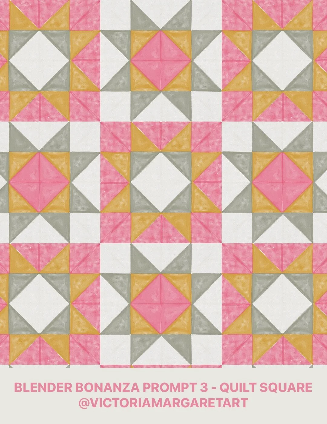 I&rsquo;m a day behind posting but I did make a fun watercolor quilt square for #blenderbonanza26 prompt 3! 
#surfacepatterndesign #cheaterquilt #watercolordesign #wallpaperandfabric