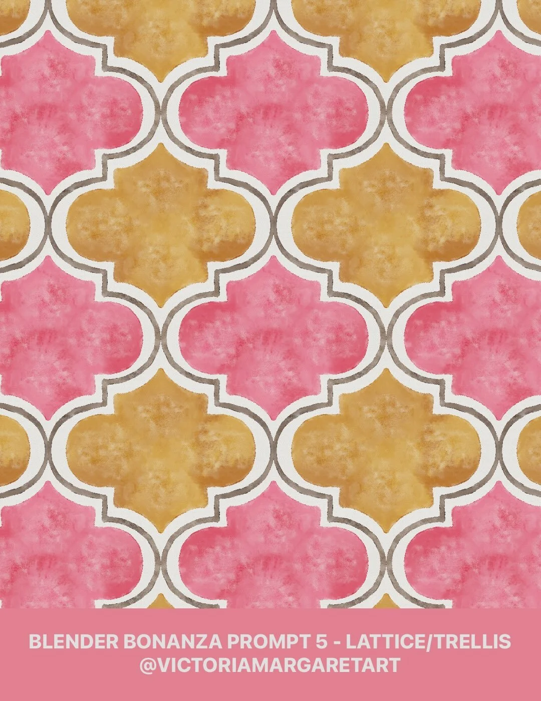 #blenderbonanza26 prompt 5: Trellis! 

#surfacepatterndesign #fabricandwallpaper #interiordesign #handdrawnart