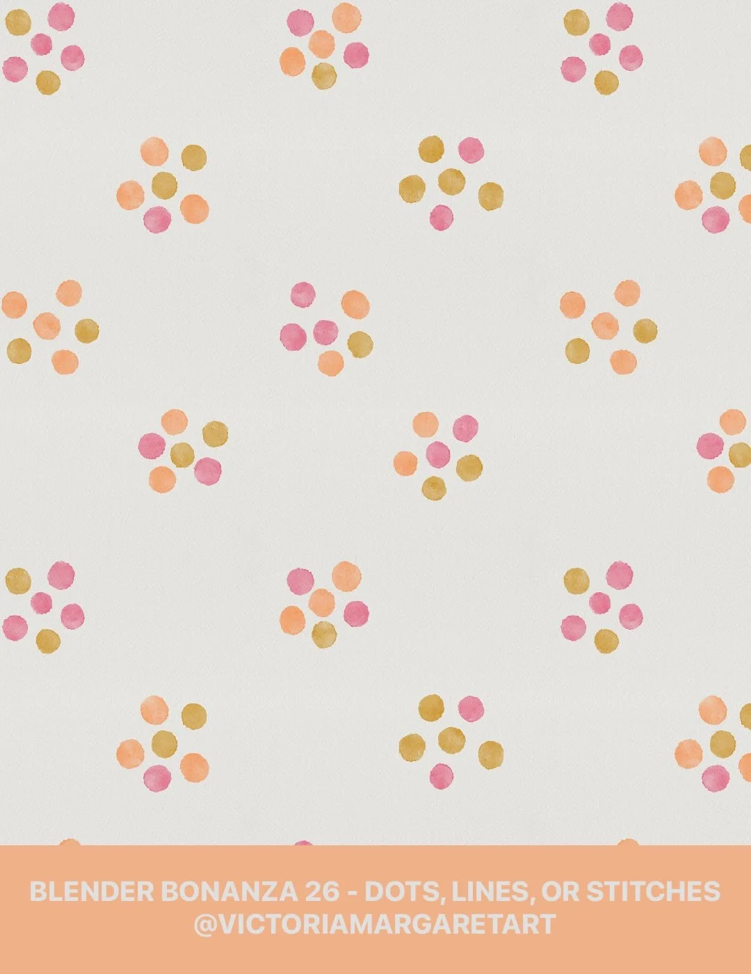 #blenderbonanza26 prompt - dots, lines, or stitches! I went with dots for this one, but I&rsquo;ve loved seeing everyone&rsquo;s different designs!
#polkadots #surfacepatterndesign #fabricandwallpaper #watercolortexture