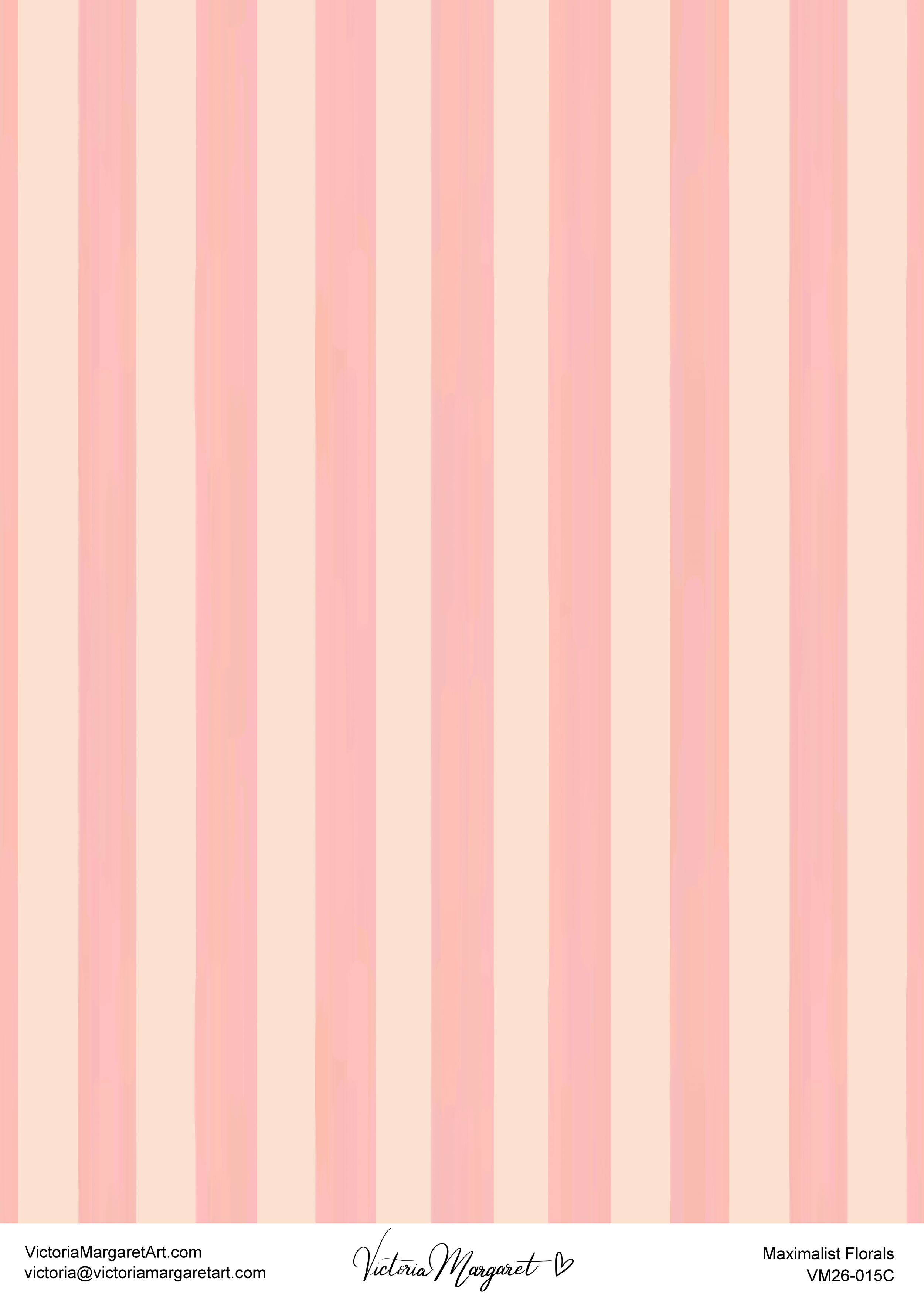 Pattern of vertical pastel pink and beige stripes.