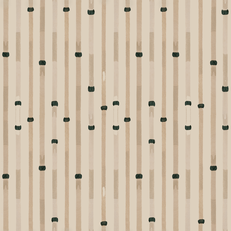 Bamboo Calico in Black & Tan