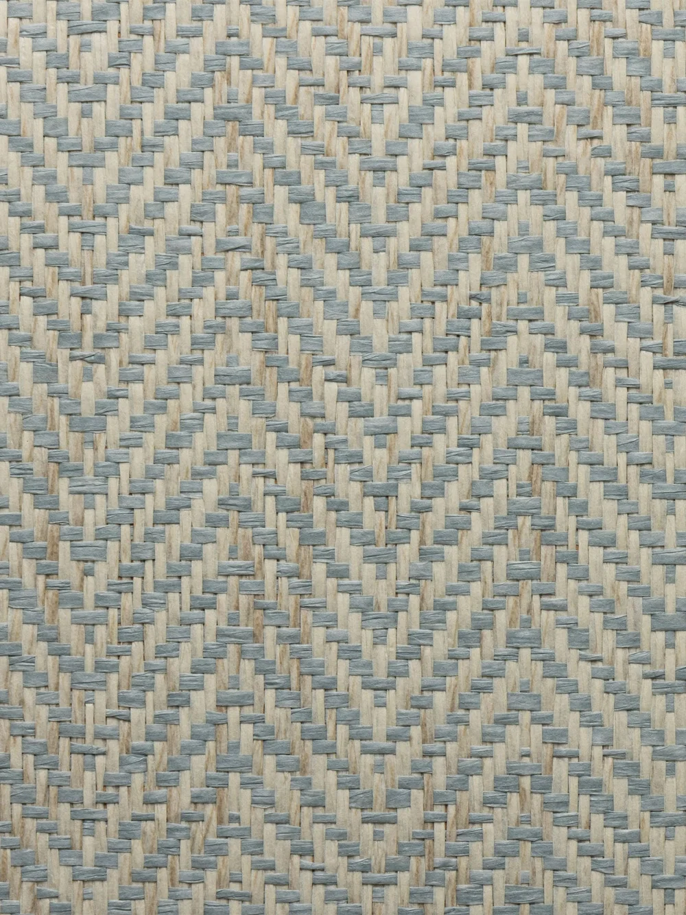 Herringbone Weave in Sky Blue and Natural