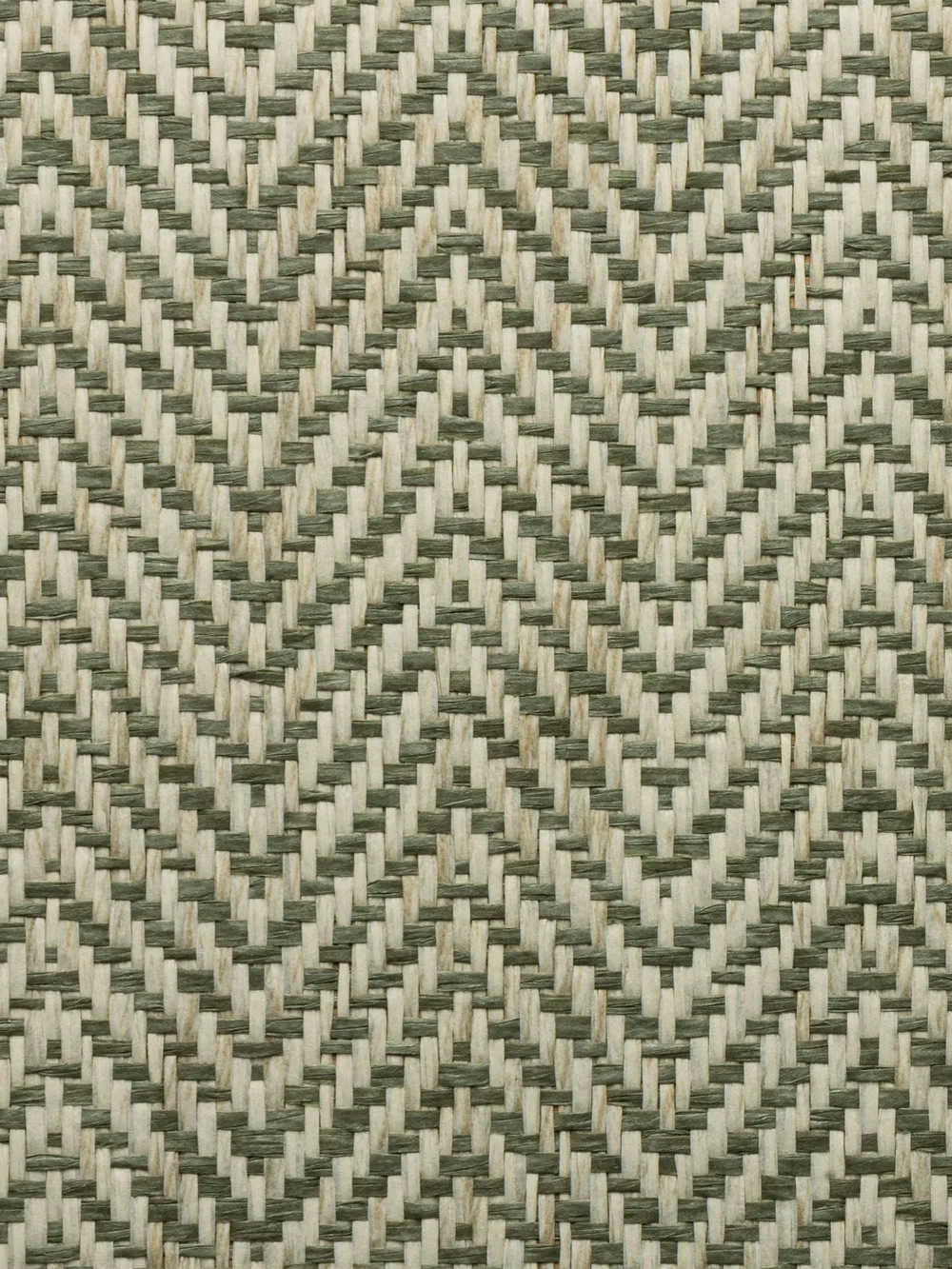 Herringbone Weave in Grass Green and Natural