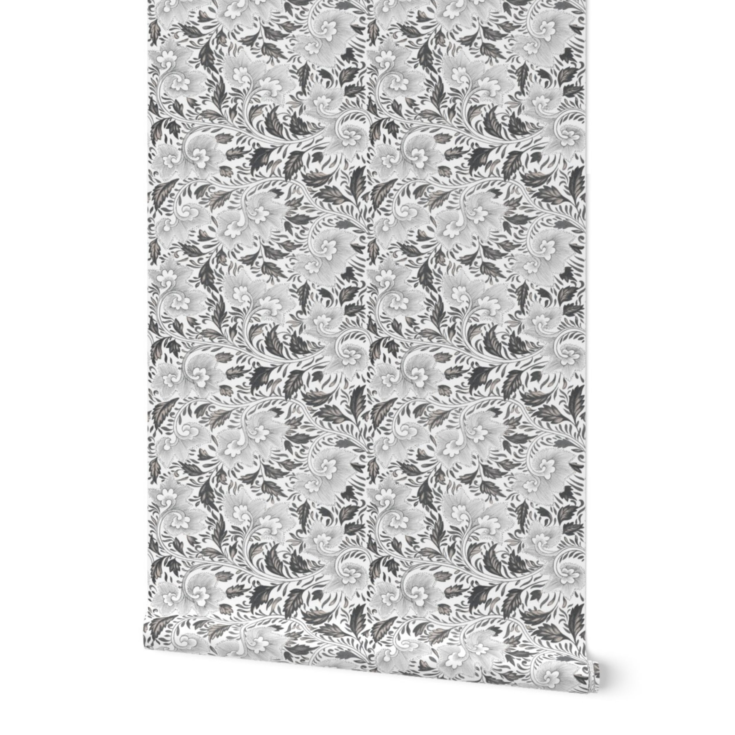 Willow Vine in Stone Gray