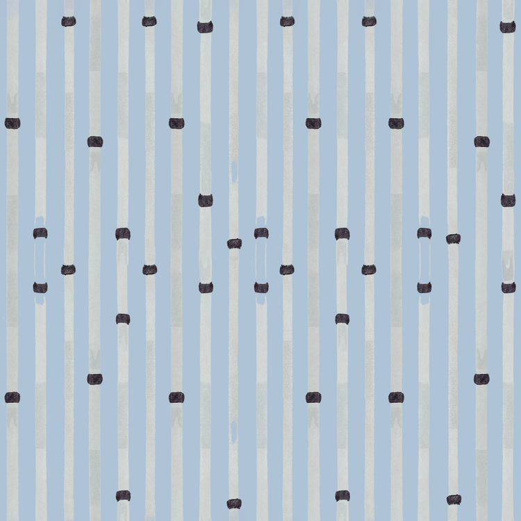 Bamboo Calico in Blue