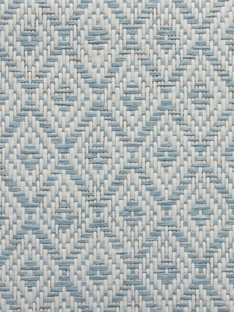 Diamond Weave in Sky Blue and Ivory