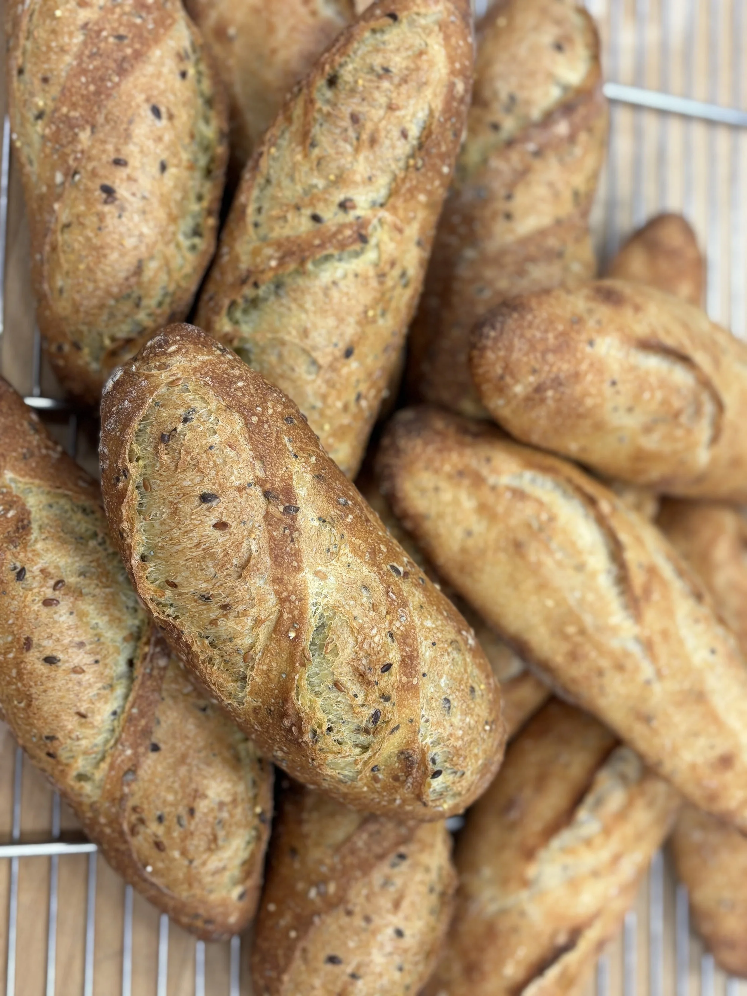 Curry baguettes and mustard baguettes. Favorite baguettes yet