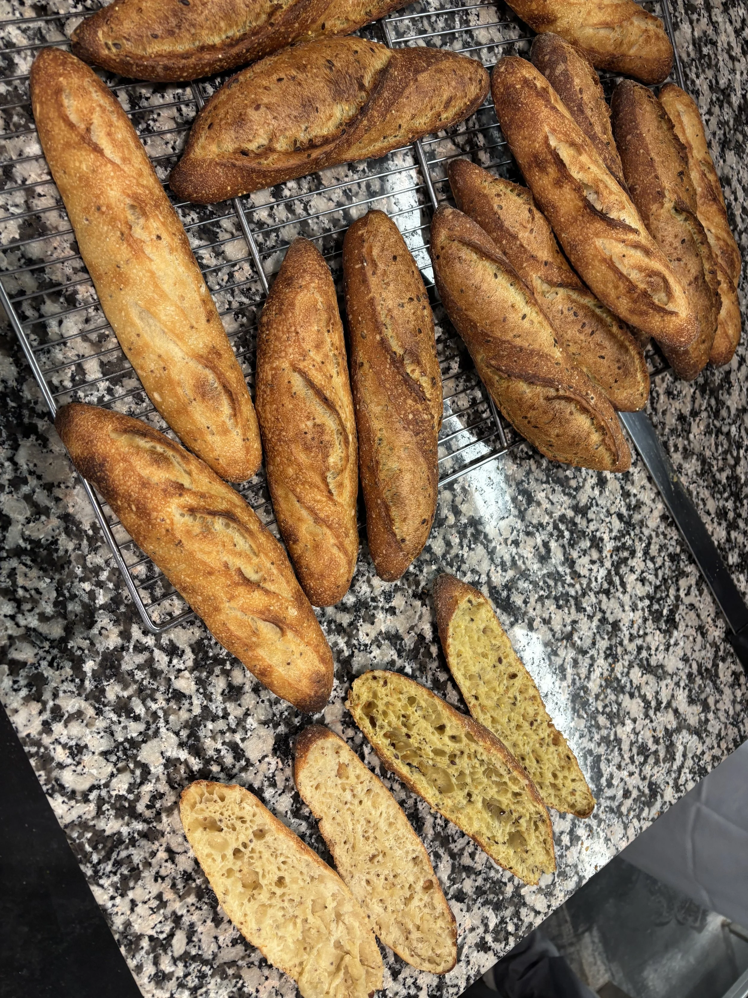 More shots of the curry &amp; mustard baguettes