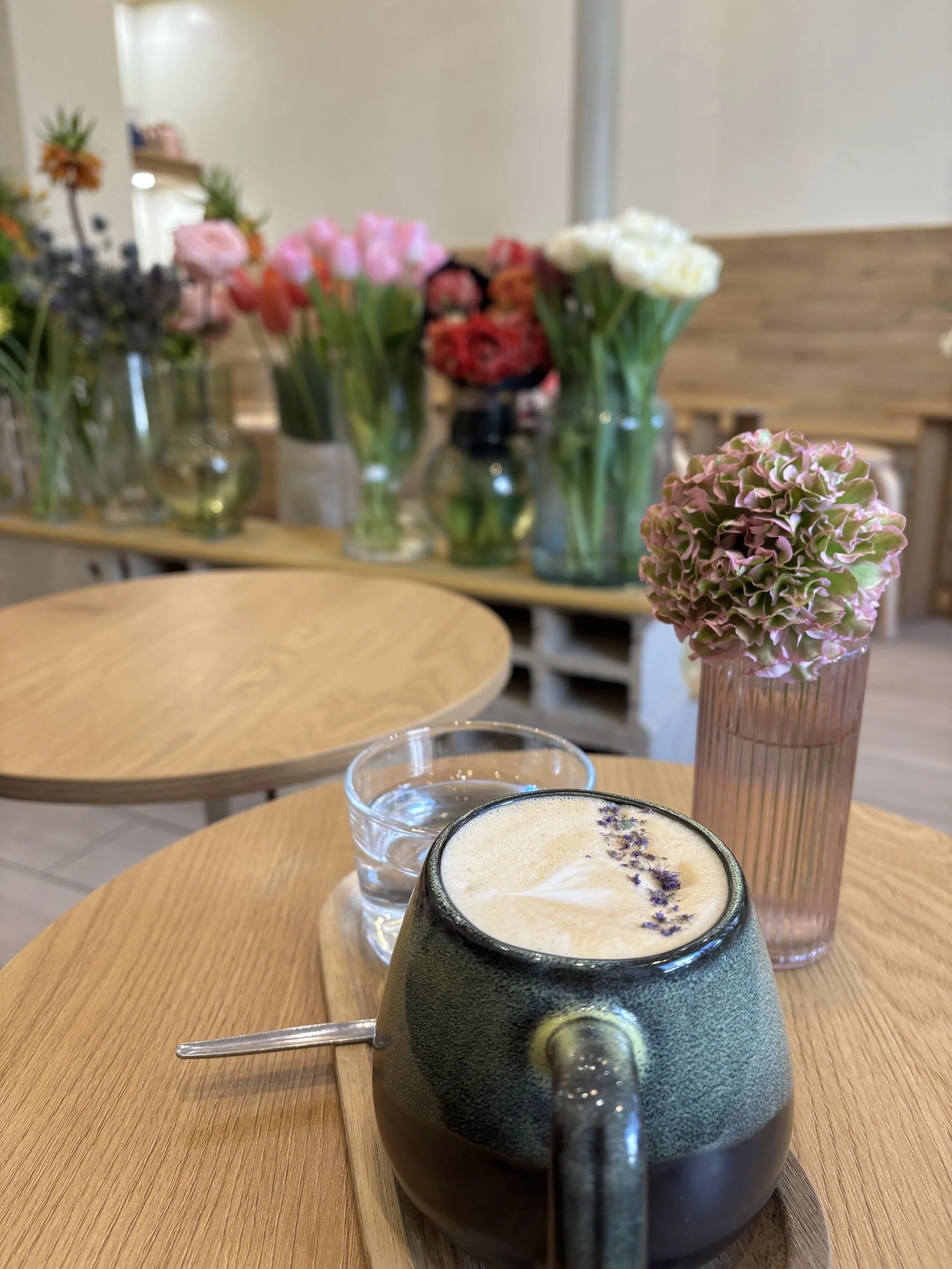 Coffee at a flower shop... or flowers at a coffee shop?