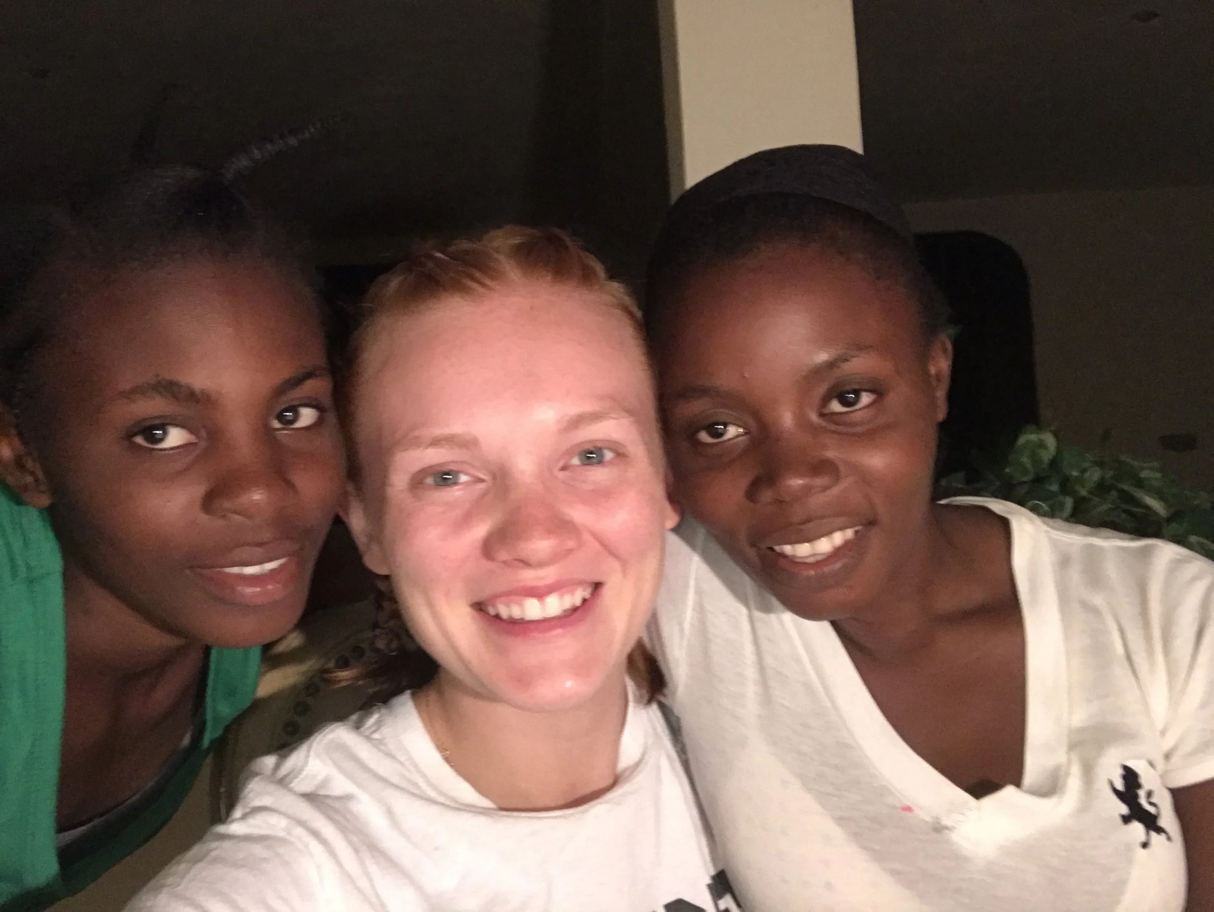 Studying French with housemates, Haiti, 2018