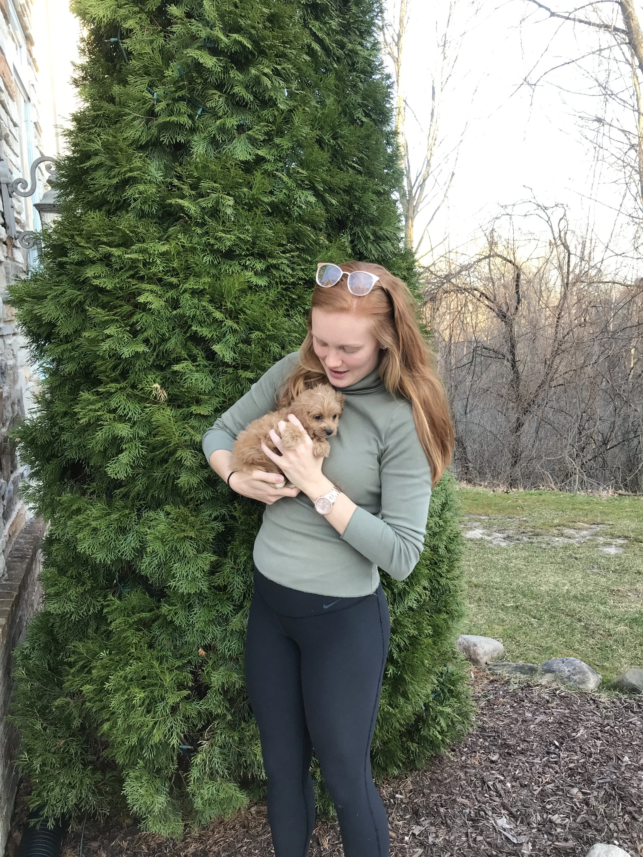 First day with Anya, April 2020