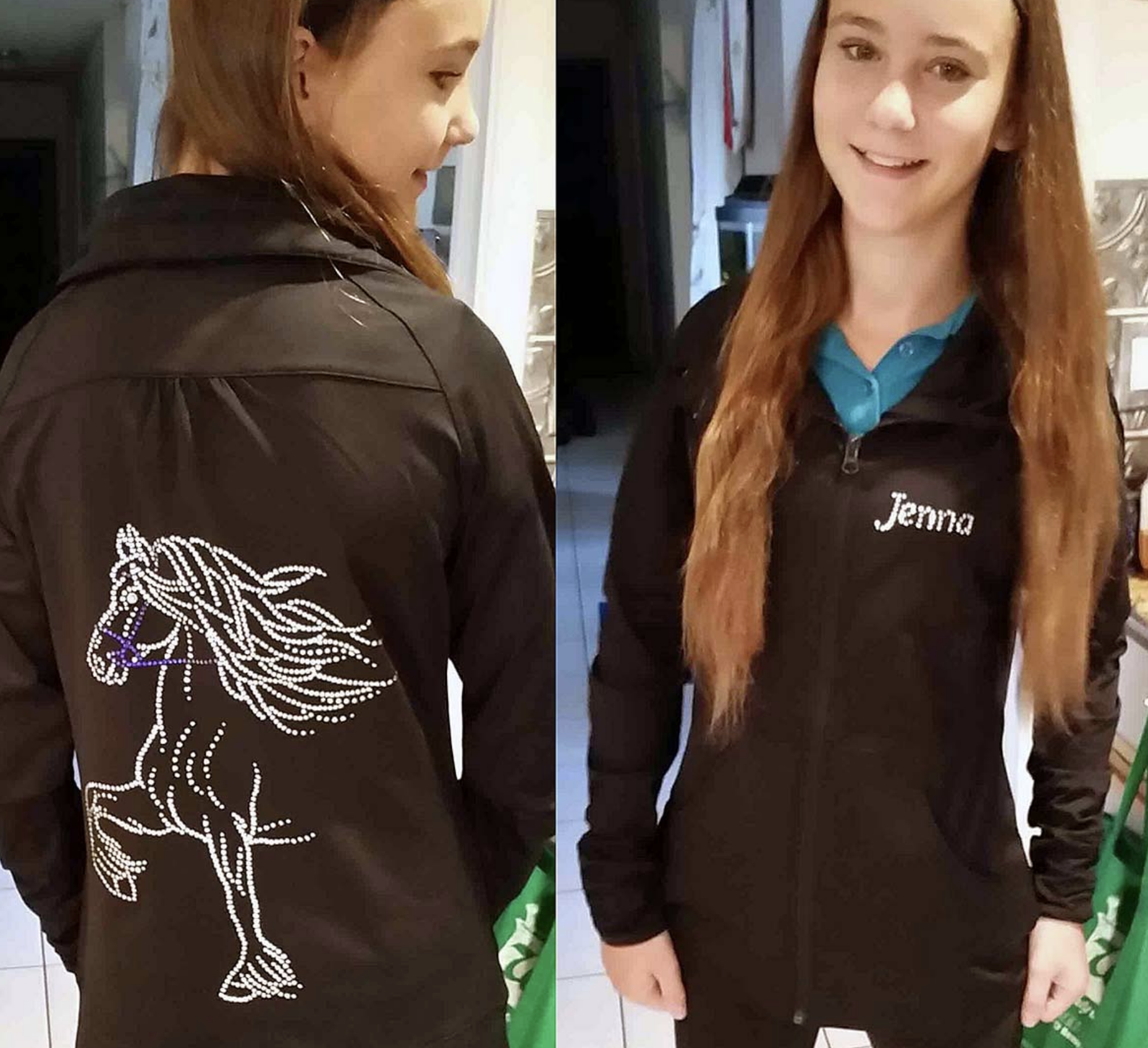 Jenna loves her Friesian jacket!