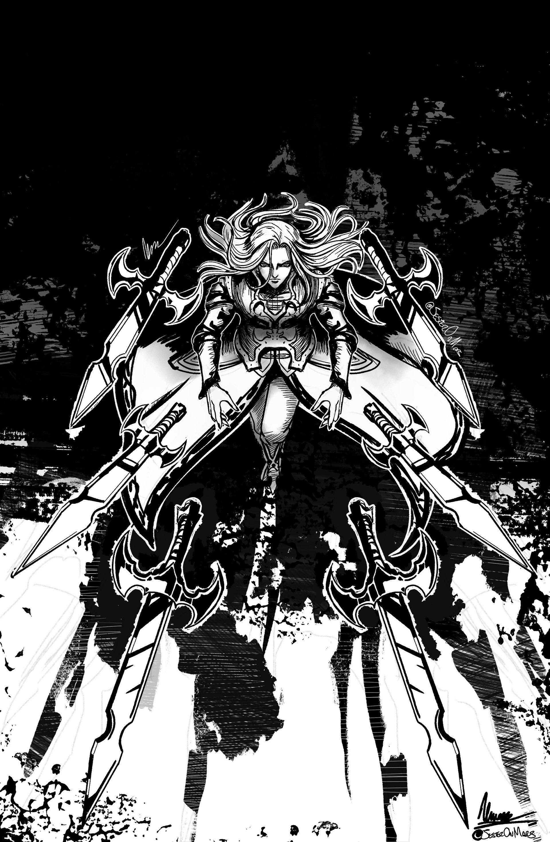 Joachim - castlevania ink art