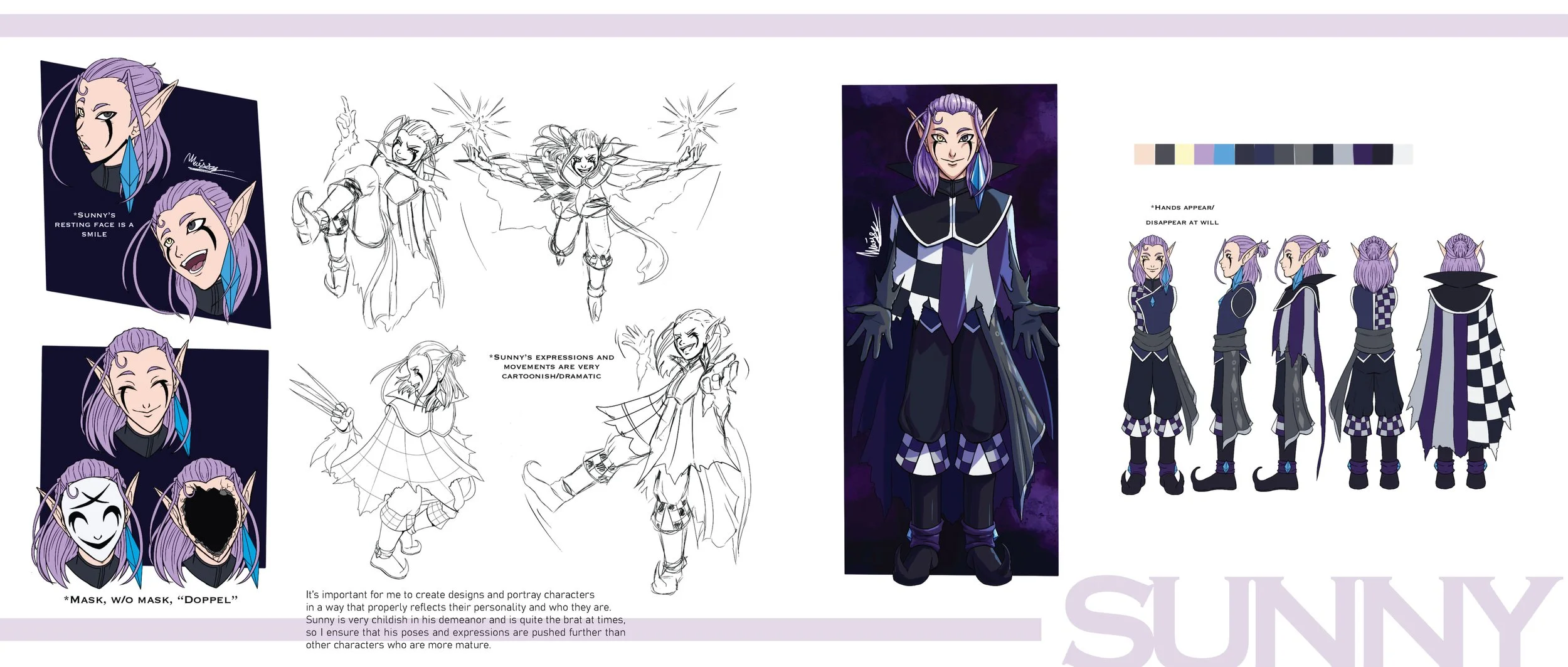 sunny - model sheet - page 1
