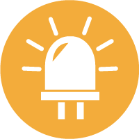 Lighting lamp on an orange background.