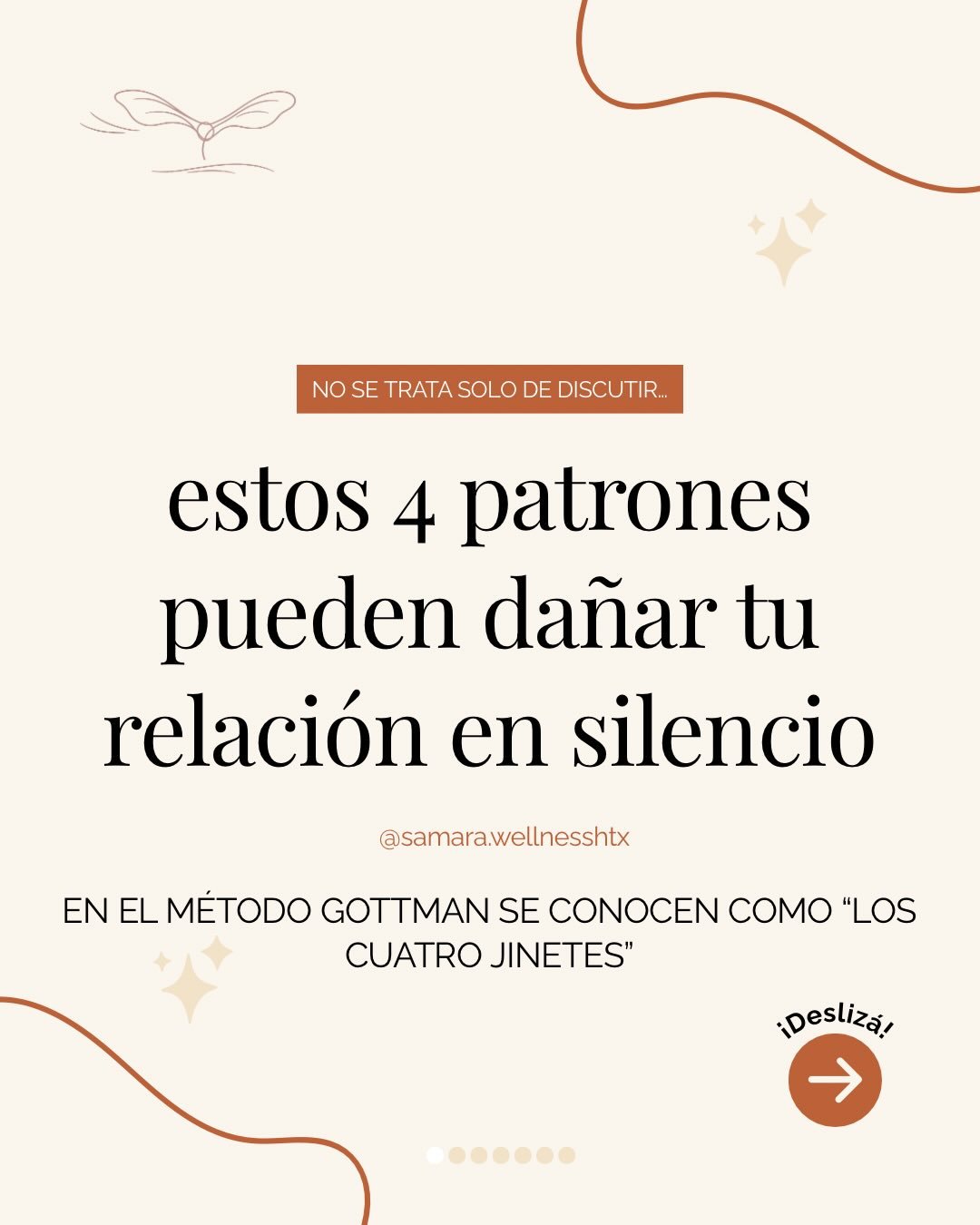 No todos los problemas de pareja se ven como peleas constantes.

A veces, sin darnos cuenta, caemos en formas de comunicarnos que terminan alej&aacute;ndonos.

En el M&eacute;todo Gottman, estos se conocen como los &ldquo;Cuatro Jinetes&rdquo;:
&bull