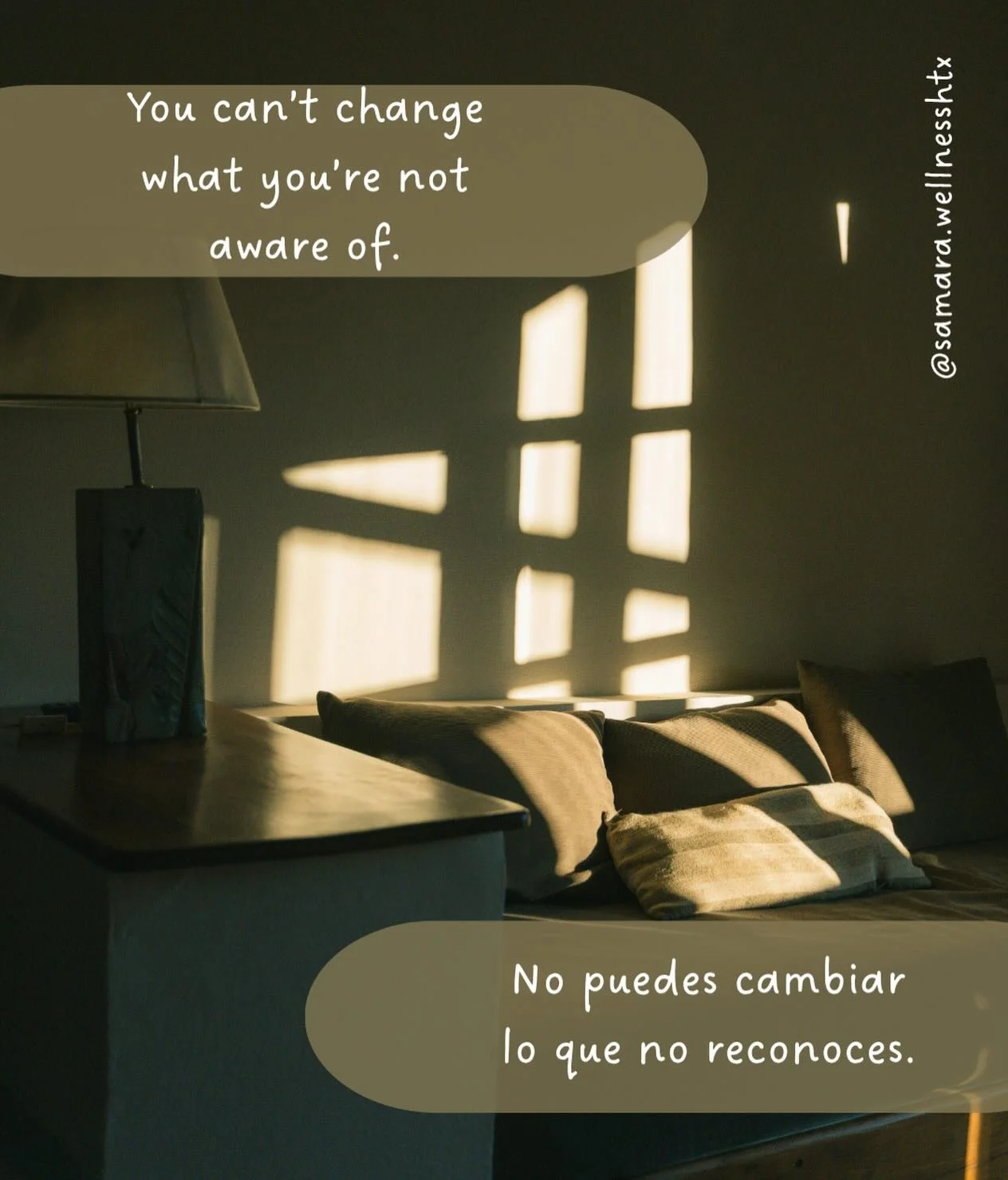 Awareness is where change begins.
You can&rsquo;t shift what you don&rsquo;t notice.

&mdash; 

La conciencia es donde comienza el cambio.
No puedes cambiar lo que no notas.

#houstontherapist #mindfulness #terapia #growingwithintention
