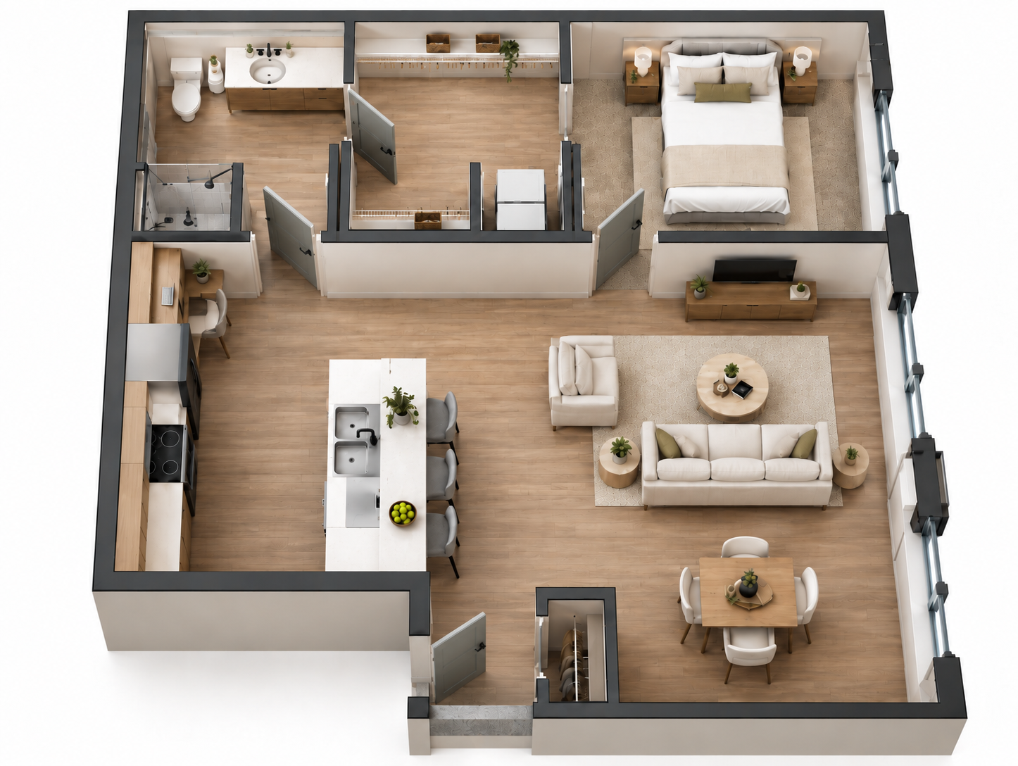 1 Bed | 1 Bath |  $1,460 |  783 sqft | End Unit