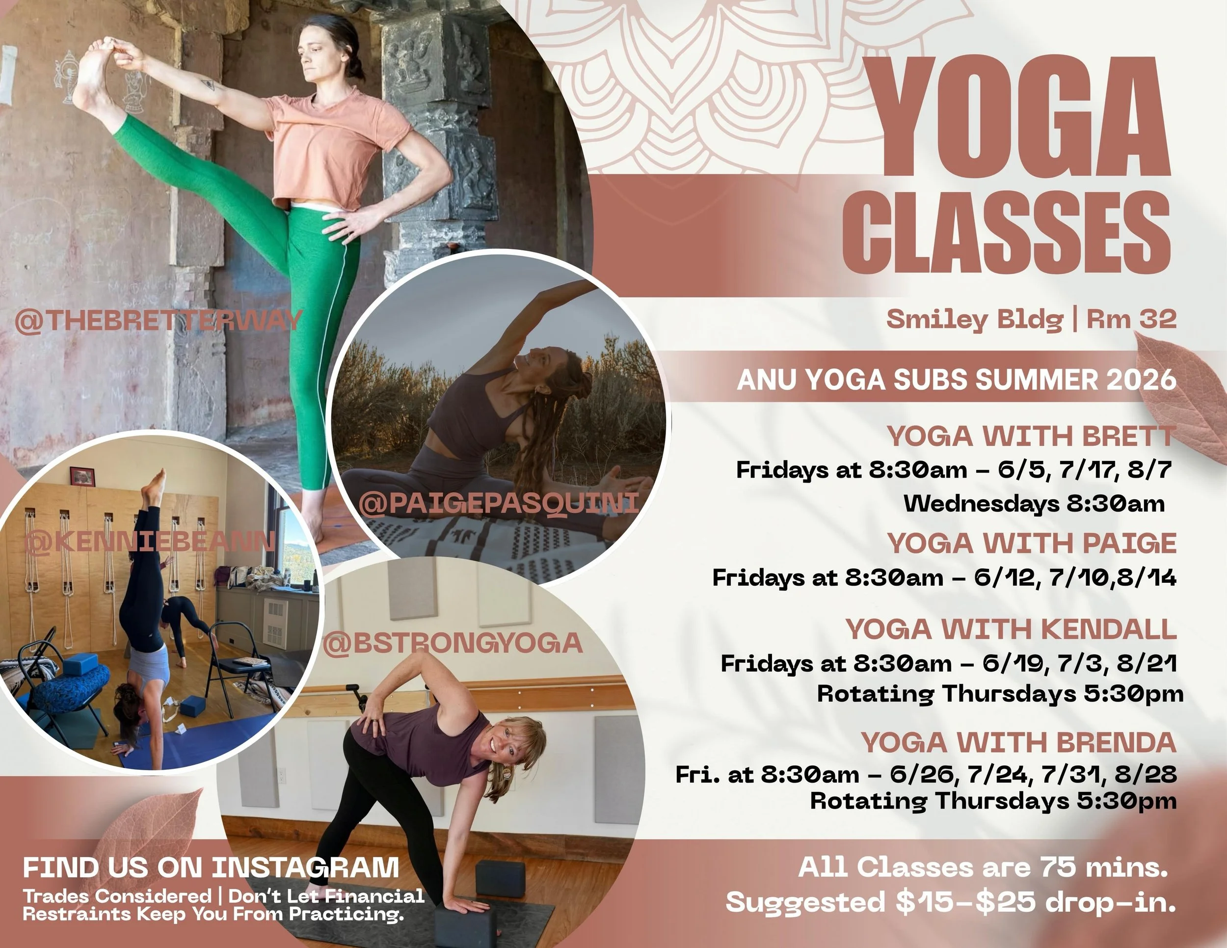 I&rsquo;ve got something new coming up! ✨

I&rsquo;m incredibly excited and honored to be subbing at Anu Yoga and 4 Corners Yoga this summer alongside such an inspiring group of teachers. 🌞

These classes are designed to be accessible, mindful, and 