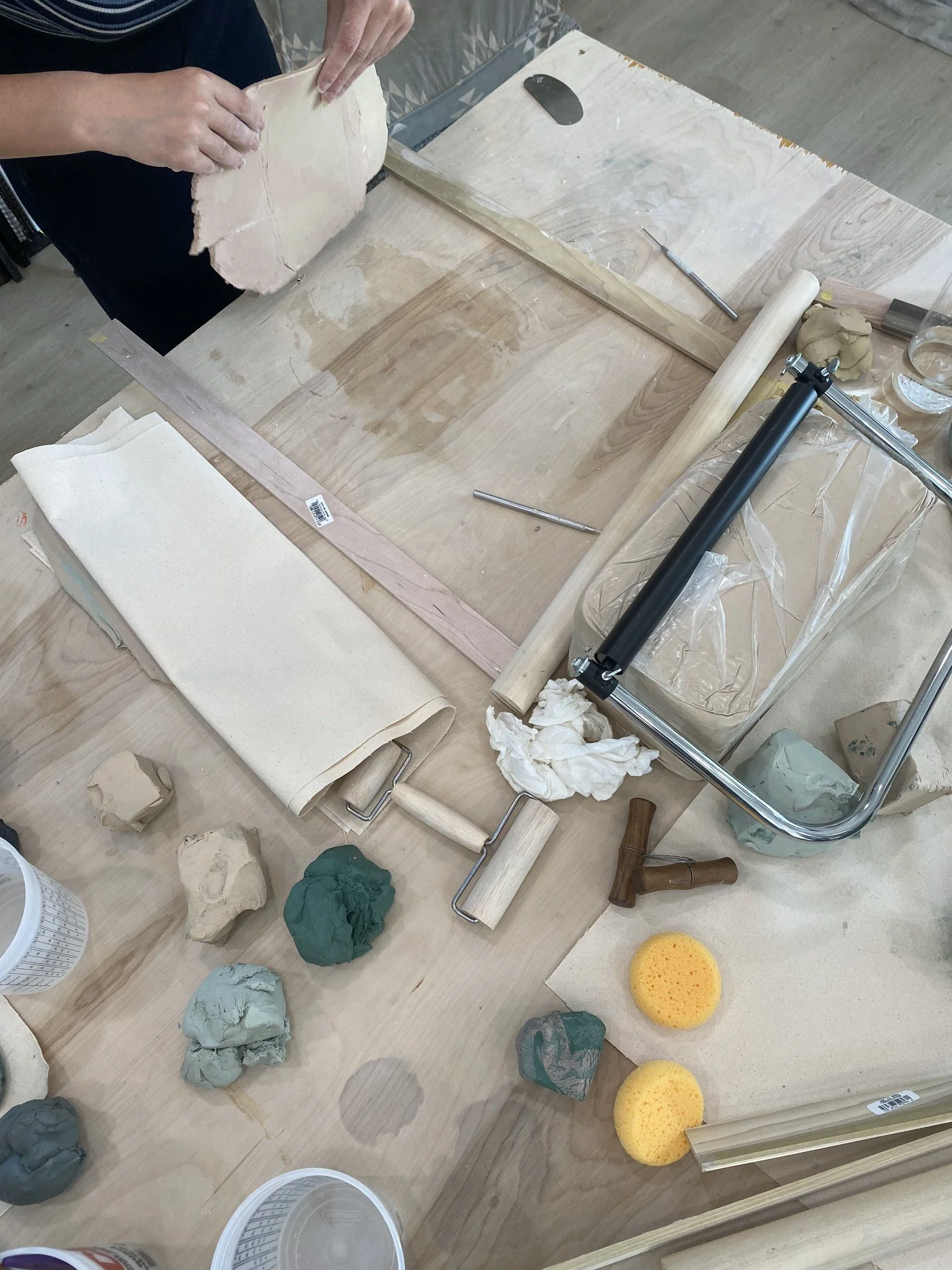 Clay studio slab roll