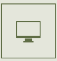 Computer monitor on a light green background
