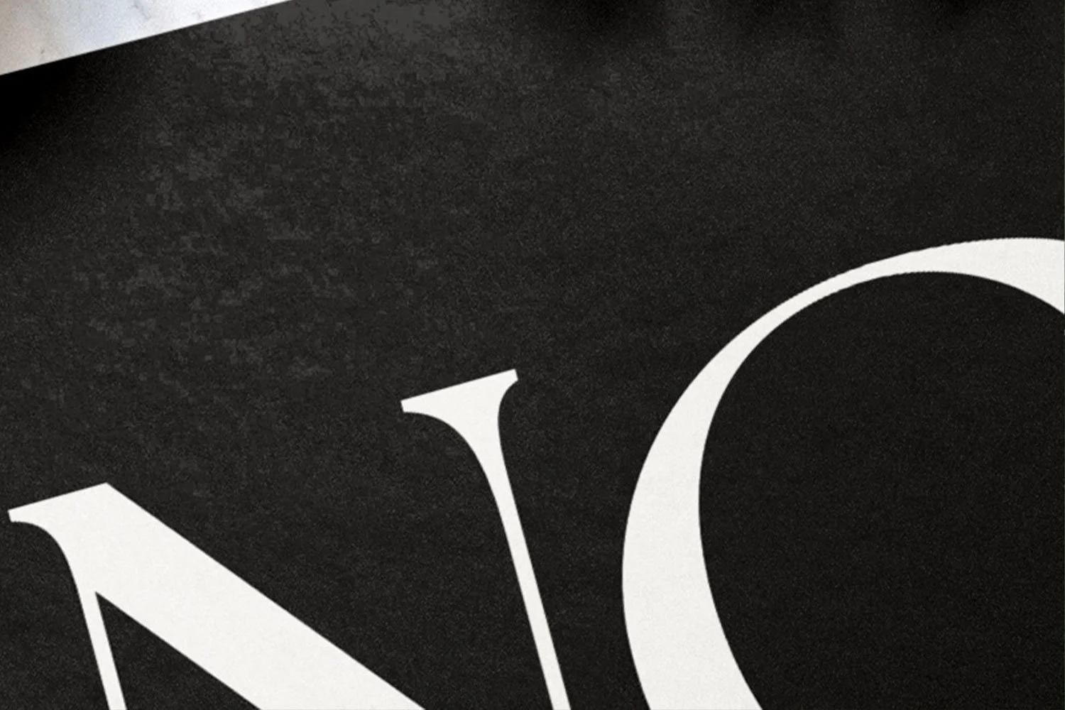 Close-up detail of the Natasha Carr brand identity, showcasing elegant serif typography and refined logo design.