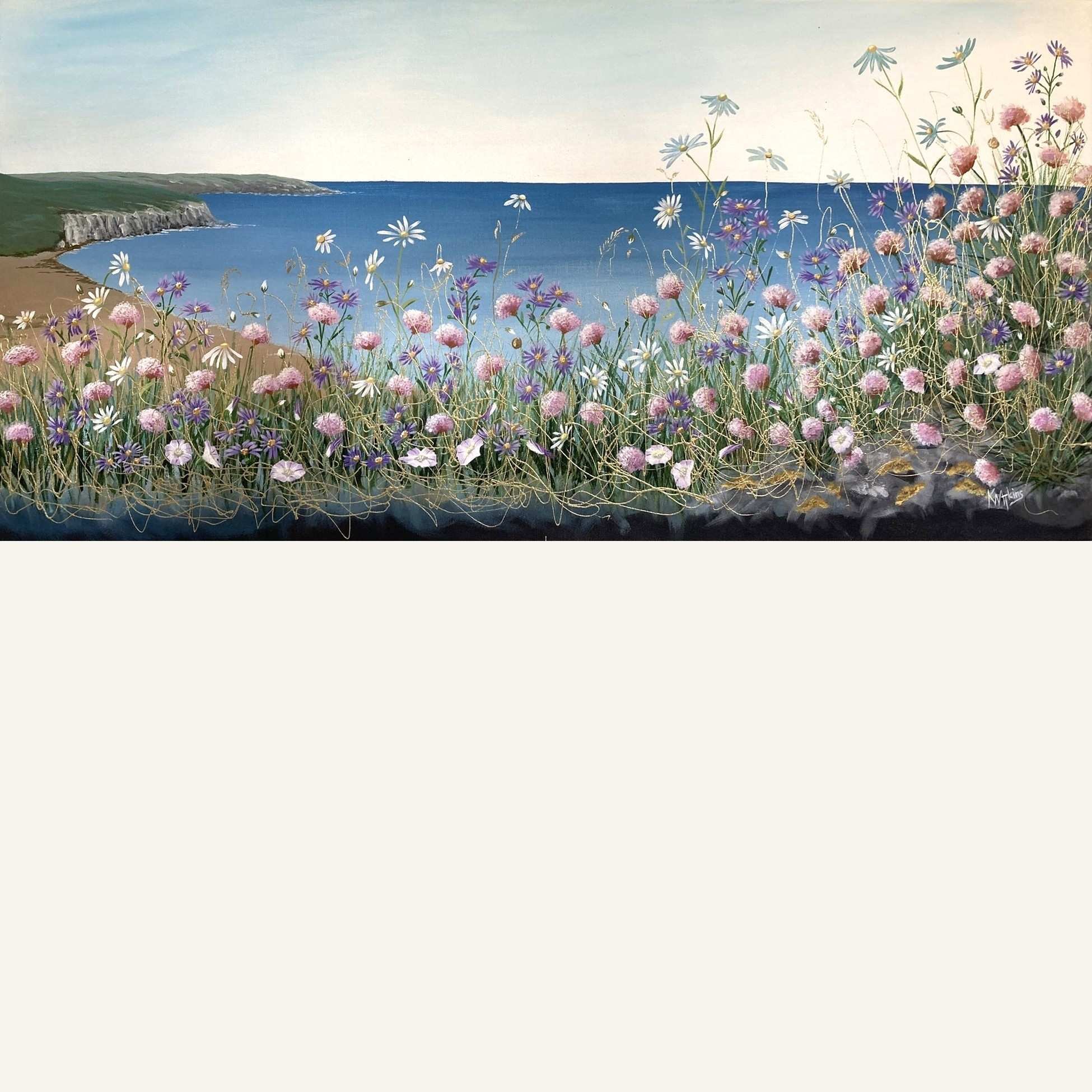 Cornish Cliff Original Painting