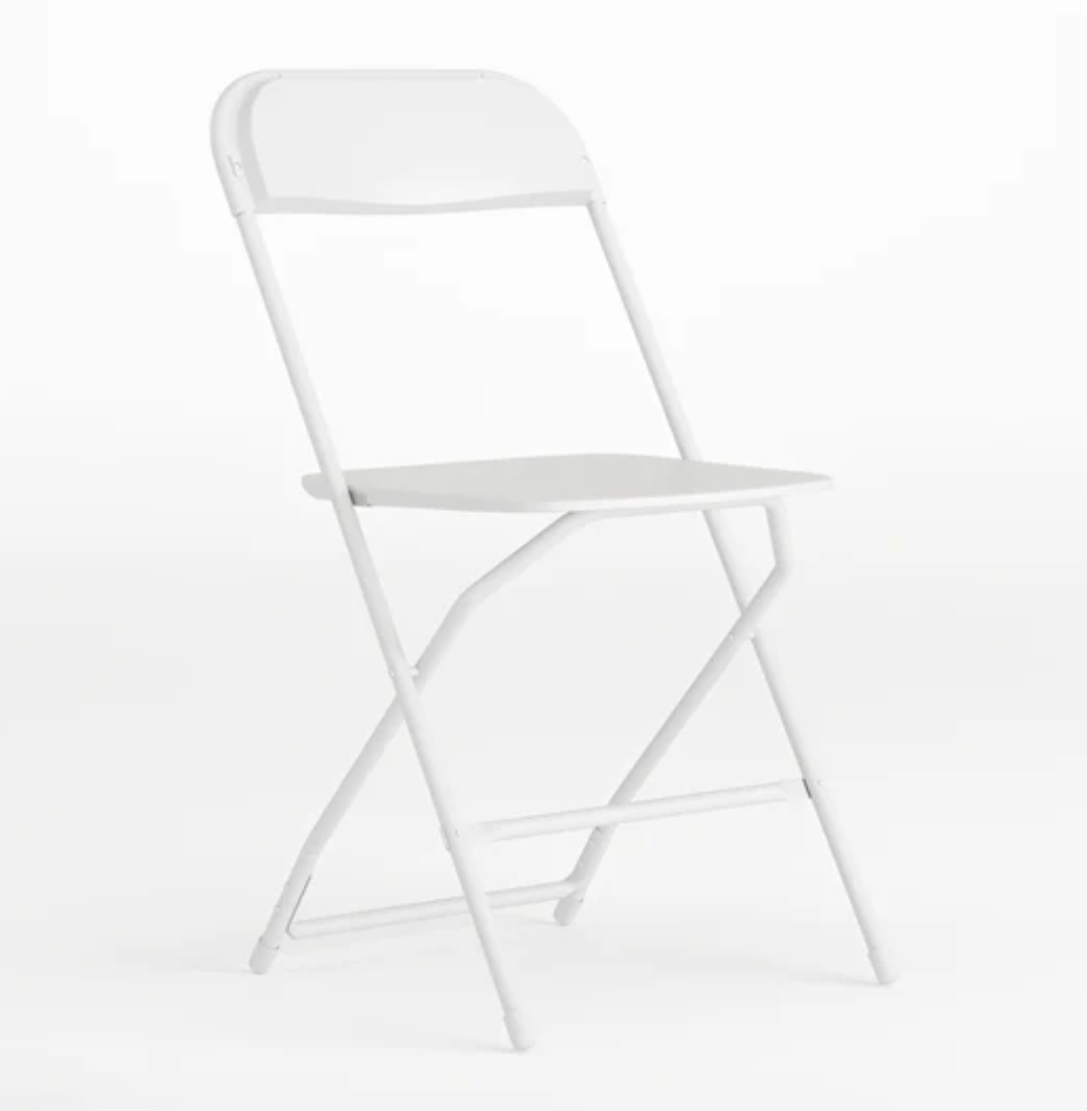 White Folding Chairs $2 ea.