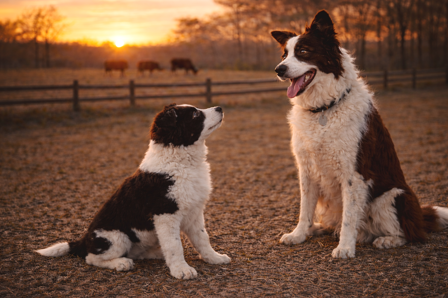 Border Collie, Pup and Adult