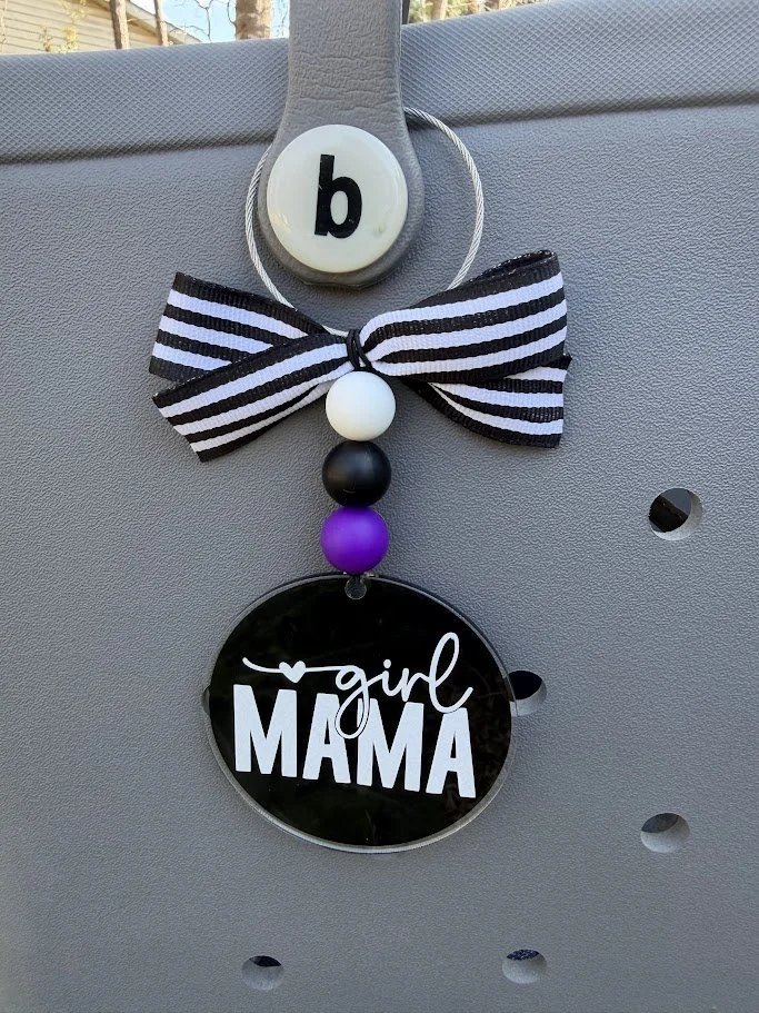 "Girl Mama" Bag Tag- Custom Acrylic Bag Charm