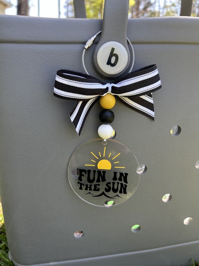 Summer Saying Bag Tag - Custom Acrylic Bag Charm
