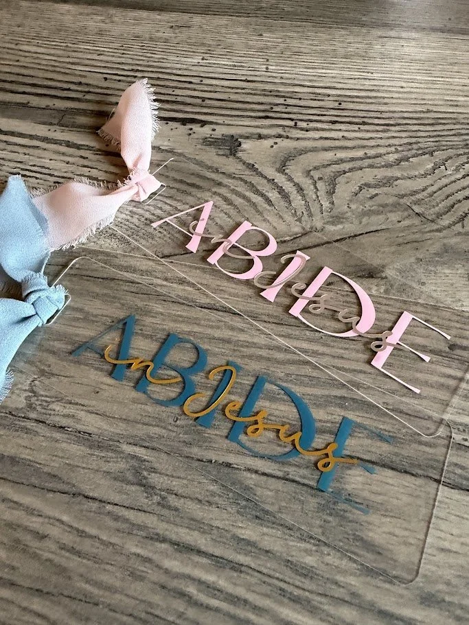 Abide in Jesus Custom Acrylic Bookmark