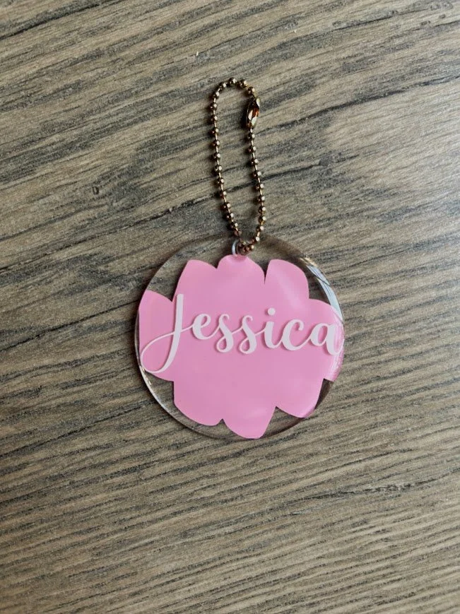 Brushstroke Name Acrylic Keychain