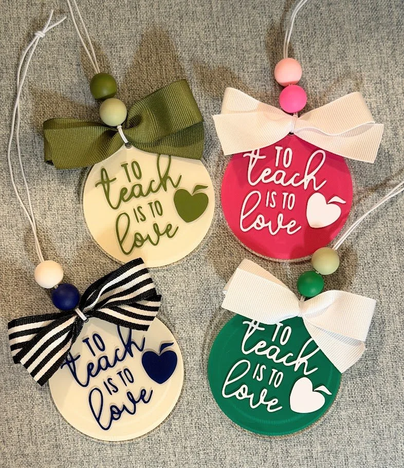 Teach is to Love Car Charm.jpg