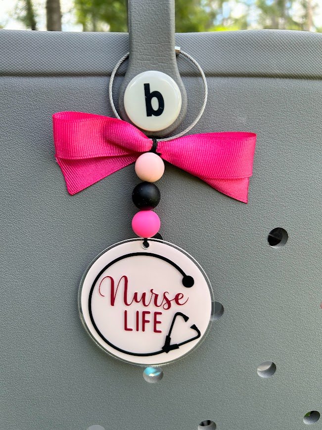 "Nurse Life" Bag Tag - Custom Acrylic Bag Charm