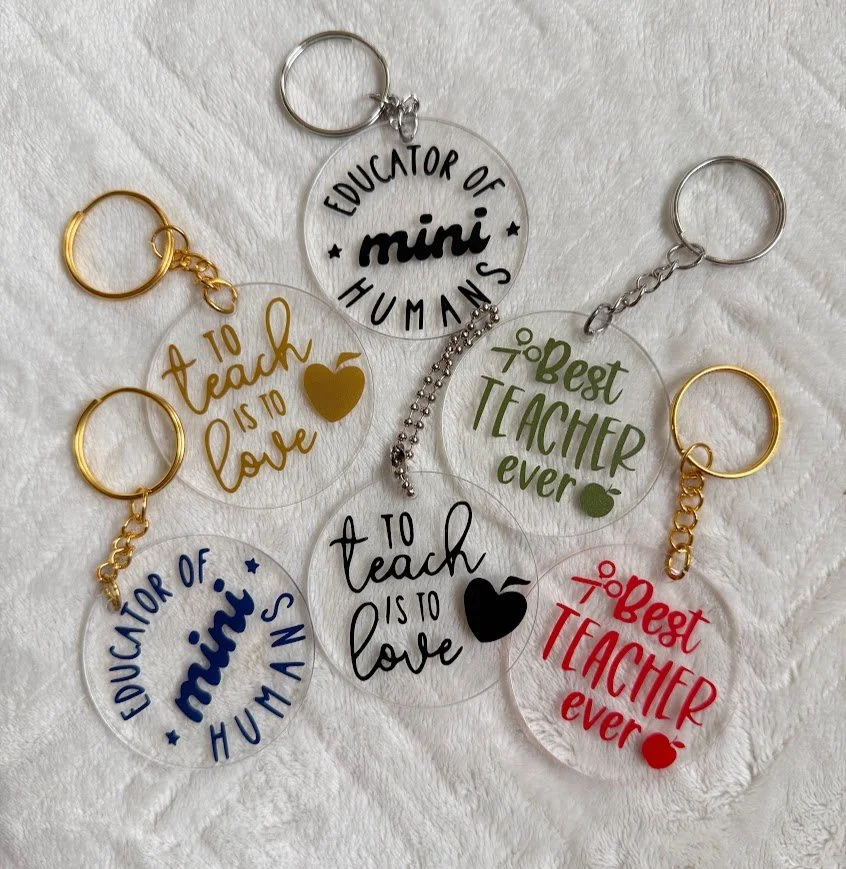 Teacher Sayings Acrylic Keychain