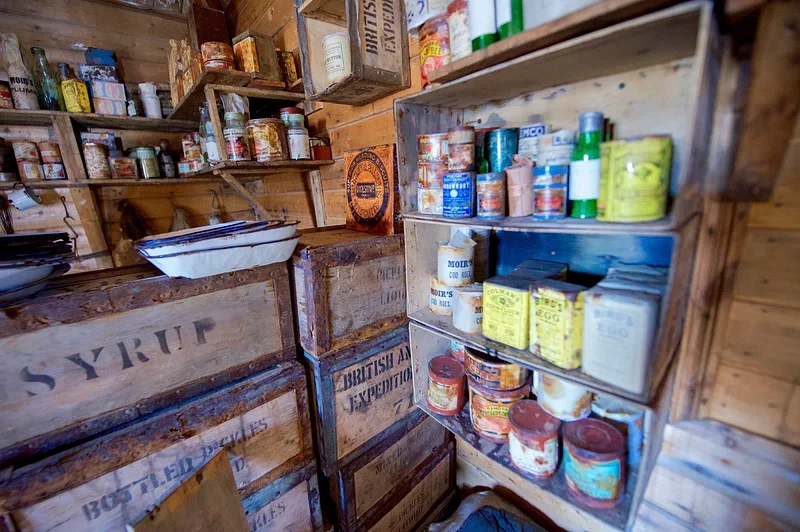 Wooden crates filled with carrots, potatoes, and beets stored in a cool root cellar environment.