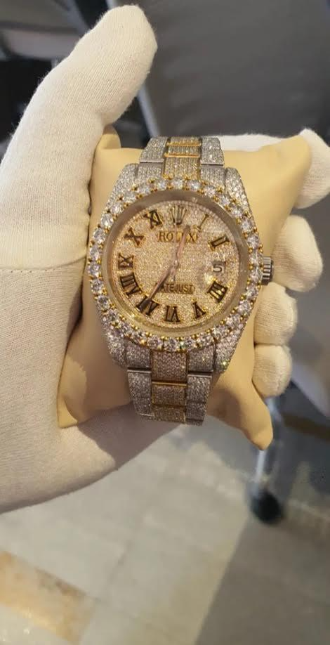 Two-Tone Presidential Date Just VVS Moissanite Watch